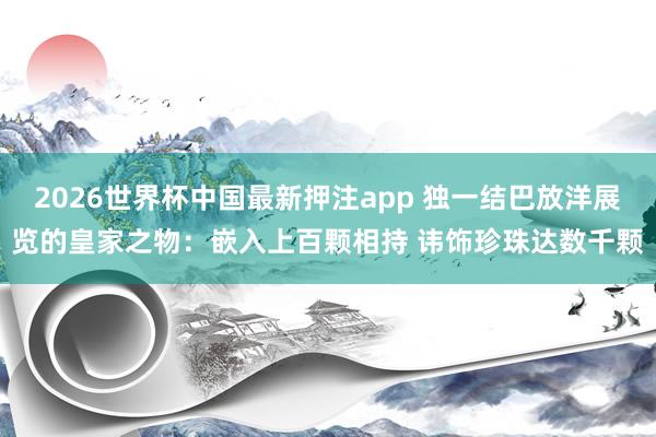 2026世界杯中国最新押注app 独一结巴放洋展览的皇家之物：嵌入上百颗相持 讳饰珍珠达数千颗