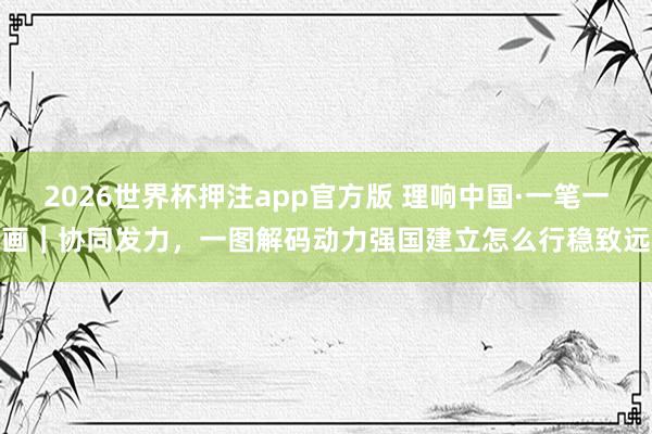 2026世界杯押注app官方版 理响中国·一笔一画｜协同发力，<a href=