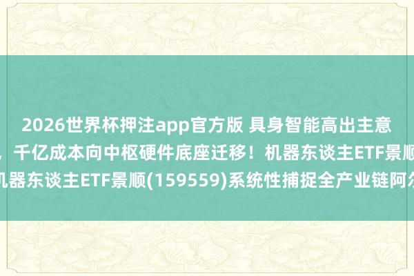 2026世界杯押注app官方版 具身智能高出主意考证步入“量产元年”，千亿成本向中枢硬件底座迁移！机器东谈主ETF景顺(159559)系统性捕捉全产业链阿尔法